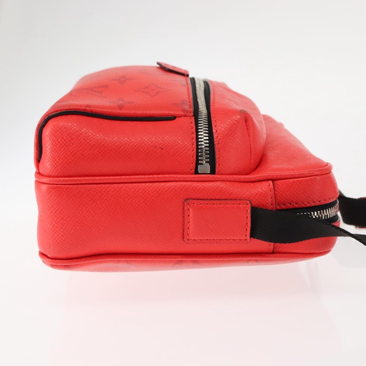 Louis Vuitton Outdoor Messenger Bag Taiga Leather, RED, LEATHER, Crossbody bag