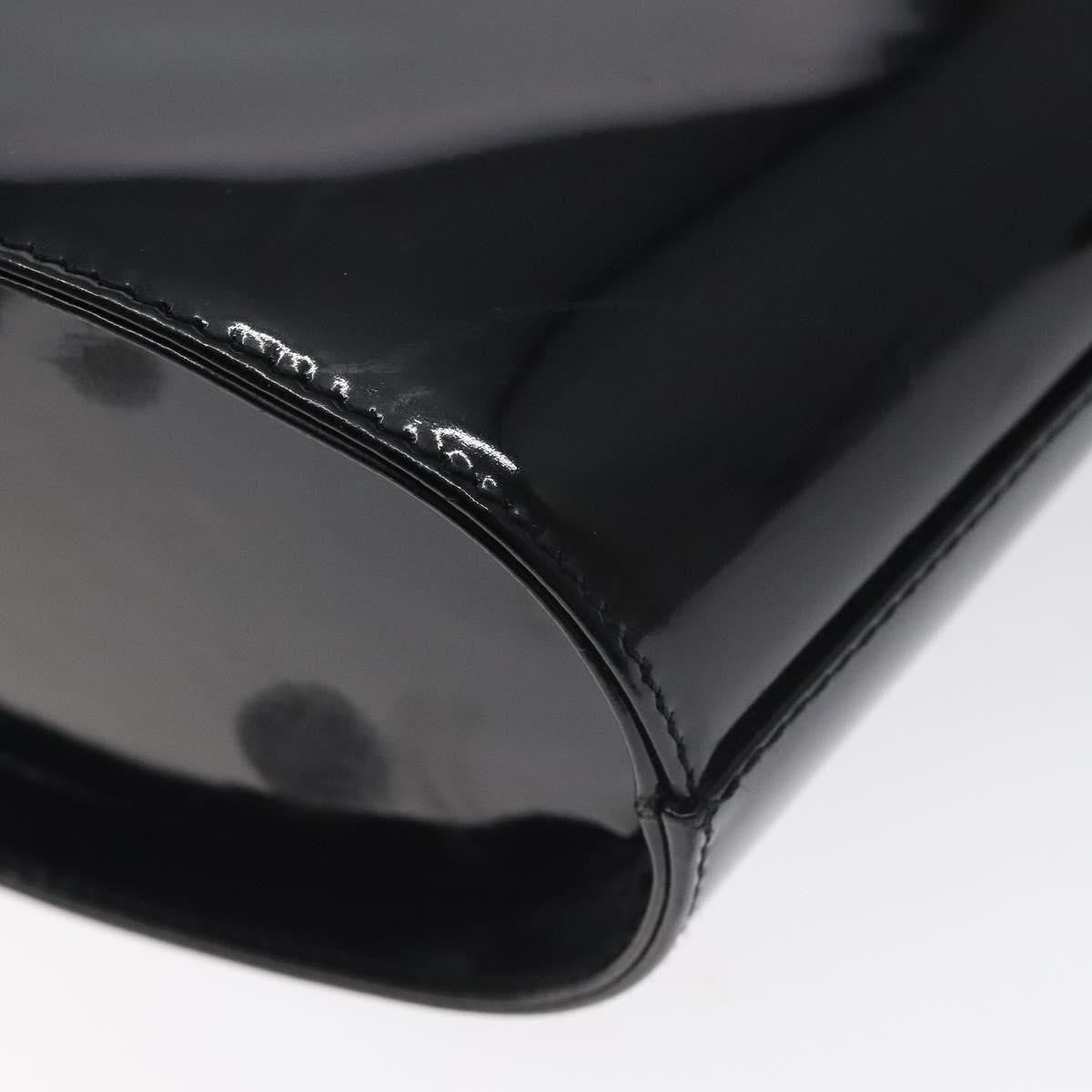 Salvatore Ferragamo Vara Bow Top Handle Bucket Bag Patent Leather, BLACK, PATENT_LEATHER, Handbag