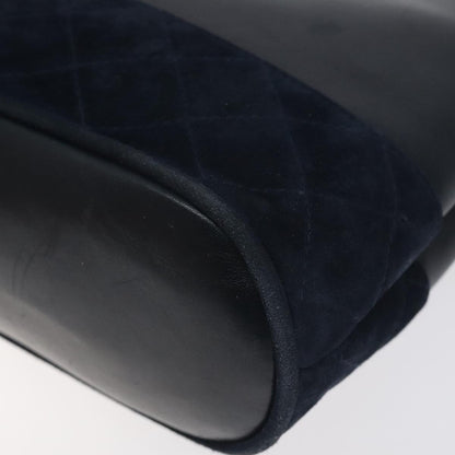 Salvatore Ferragamo Vintage Chain Shoulder Bag Leather, NAVY, LEATHER, Shoulder bag