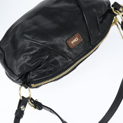 Chloe Vintage Shoulder Bag Leather, BLACK, LEATHER, Shoulder bag