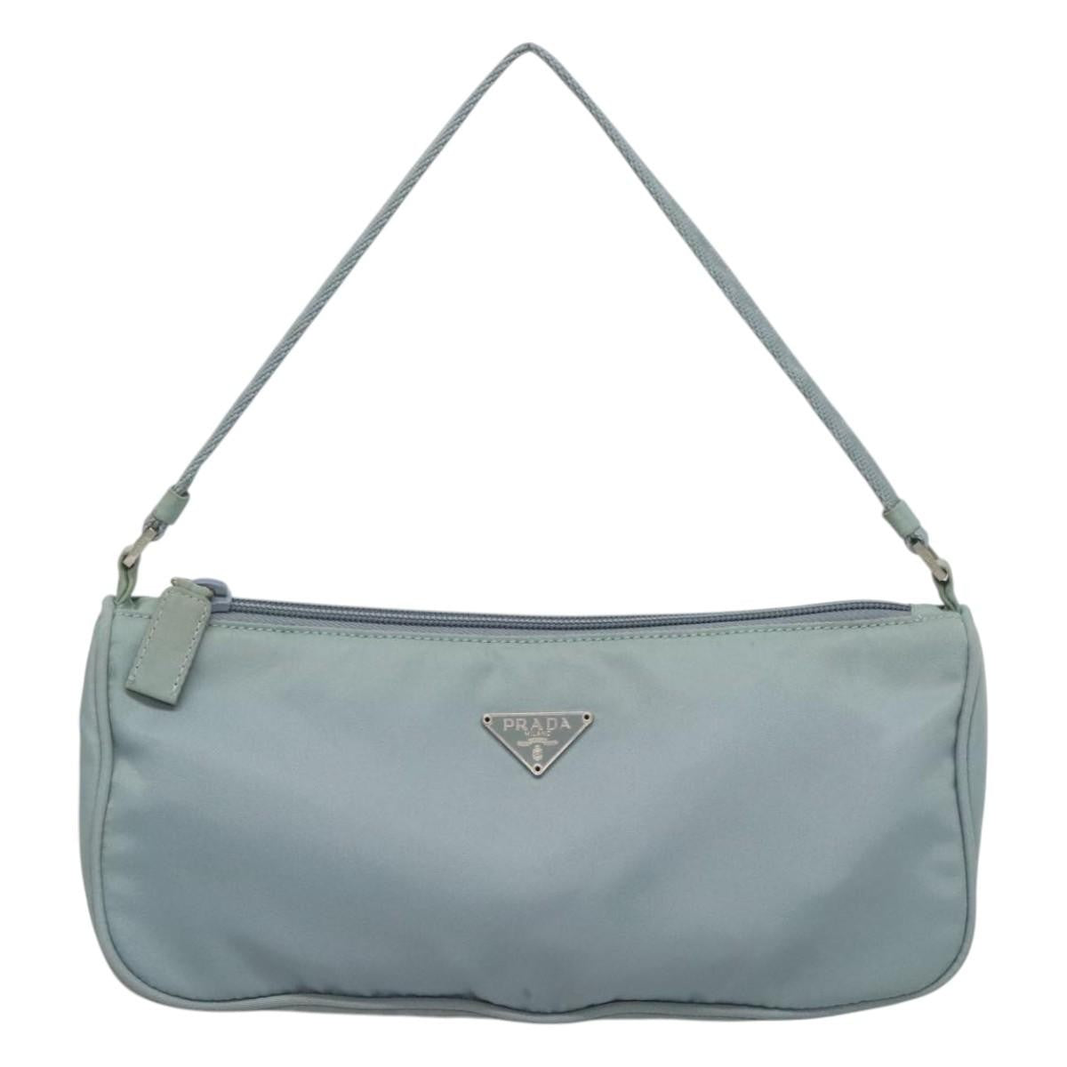 Prada Pochette Shoulder Bag Tessuto, BLUE, NYLON, Clutche & pouche