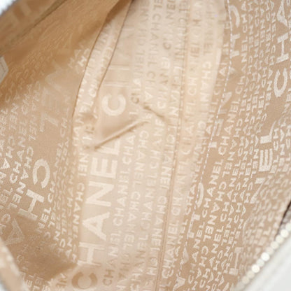 Chanel Chocolate Bar CC Shoulder Bag Quilted Leather, WHITE, LEATHER, Shoulder bag