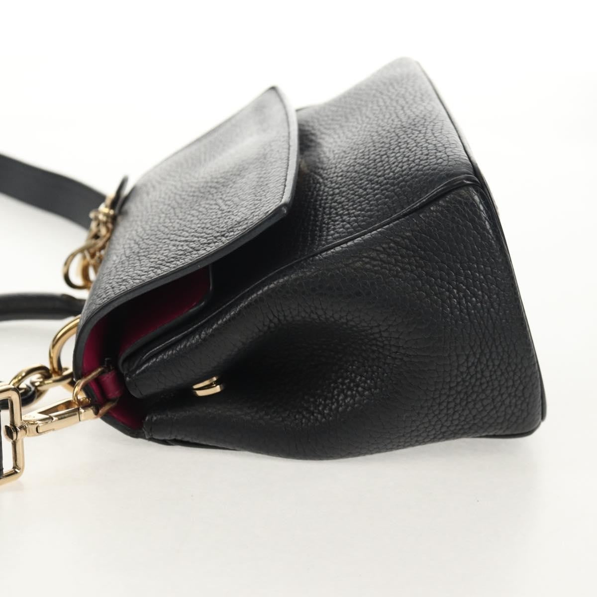 Christian Dior Lady Dior Bag Leather, BLACK, LEATHER, Handbag