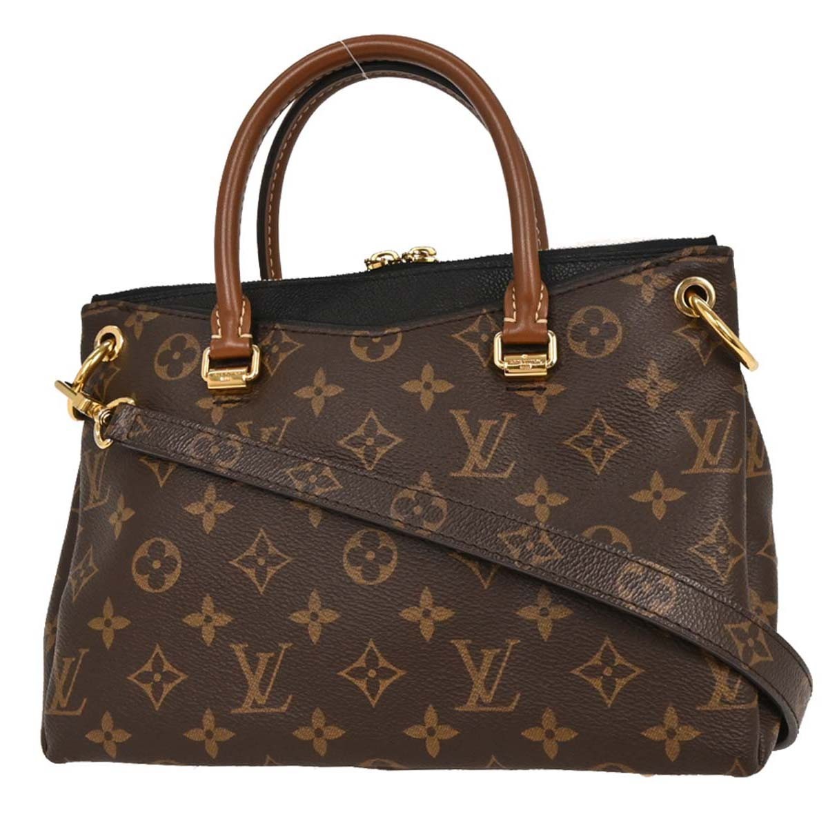 Louis Vuitton Pallas Tote Monogram Canvas with Leather, BROWN, CANVAS, Handbag