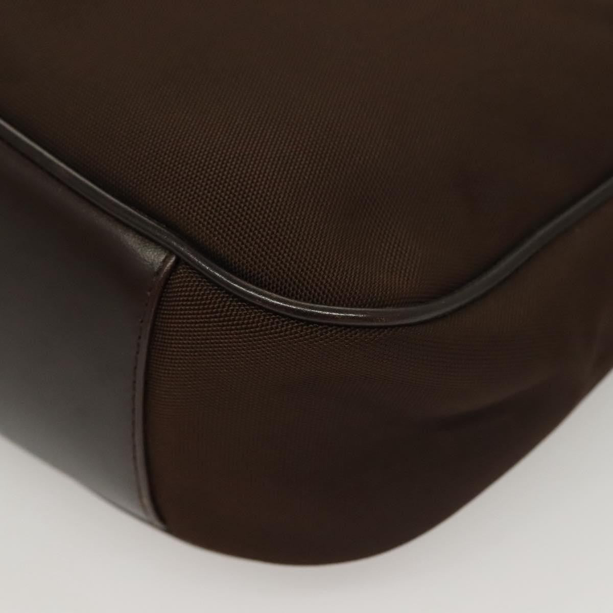 Gucci Vintage Bamboo Handle Tote Nylon, BROWN, NYLON, Tote bag