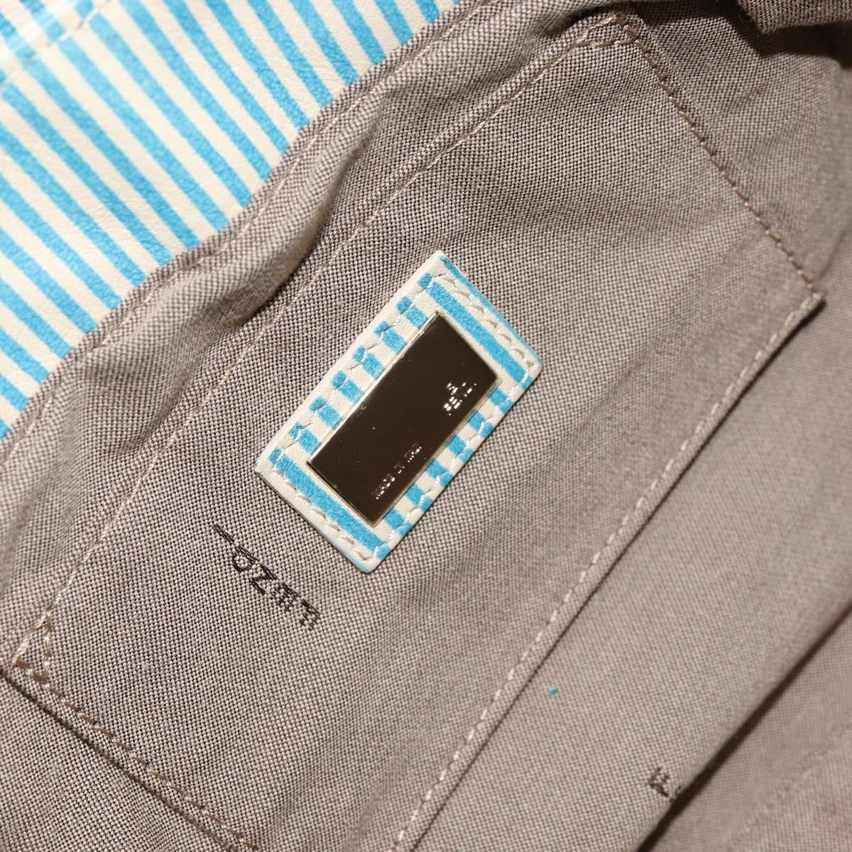 Fendi Chef Shoulder Bag Zucca Canvas, BLUE, CANVAS, Shoulder bag