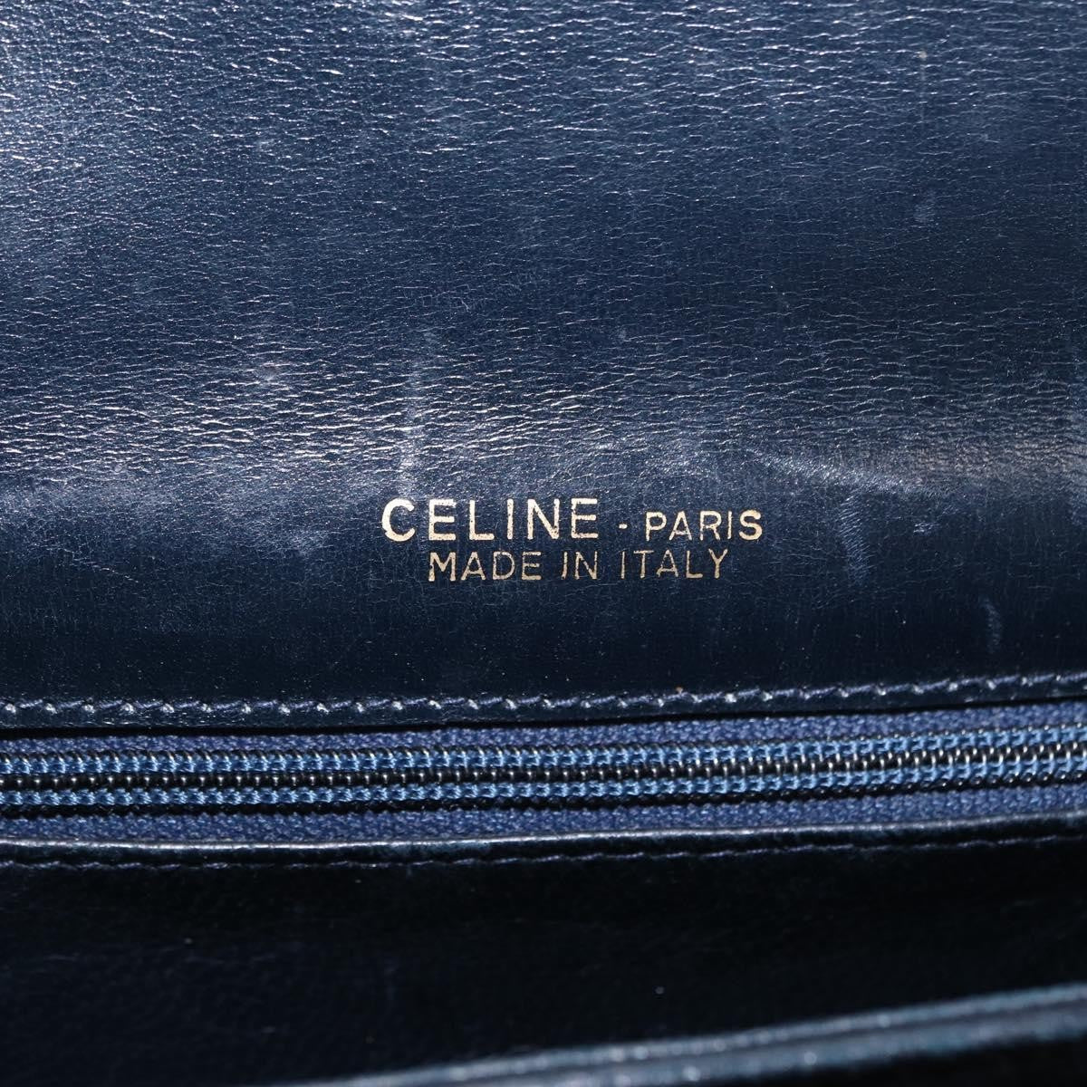 Celine Horse Carriage Shoulder bag Canvas and Leather, NAVY, CANVAS, Shoulder bag