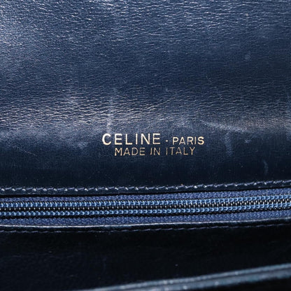 Celine Horse Carriage Shoulder bag Canvas and Leather, NAVY, CANVAS, Shoulder bag