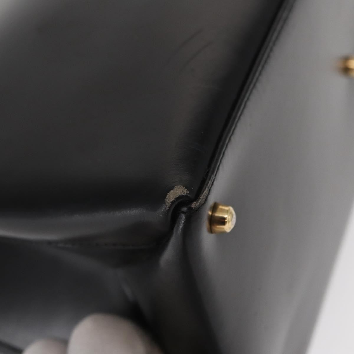 Gucci Vintage Handbag Leather, BLACK, LEATHER, Handbag