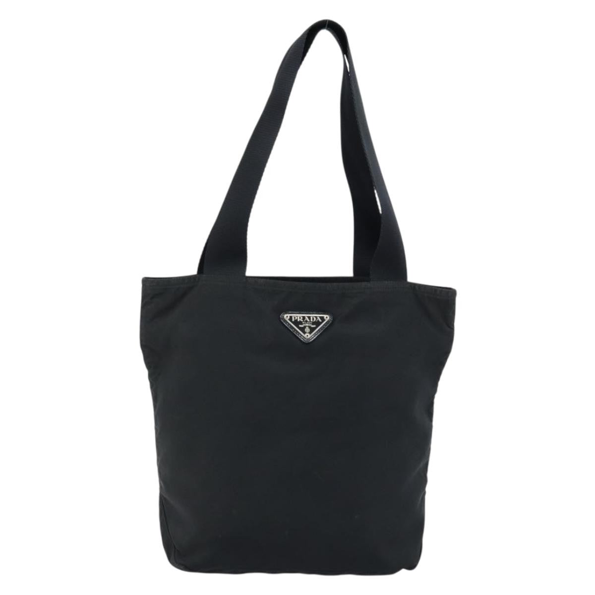 Prada Vintage Zip Tote Tessuto, BLACK, NYLON, Tote bag