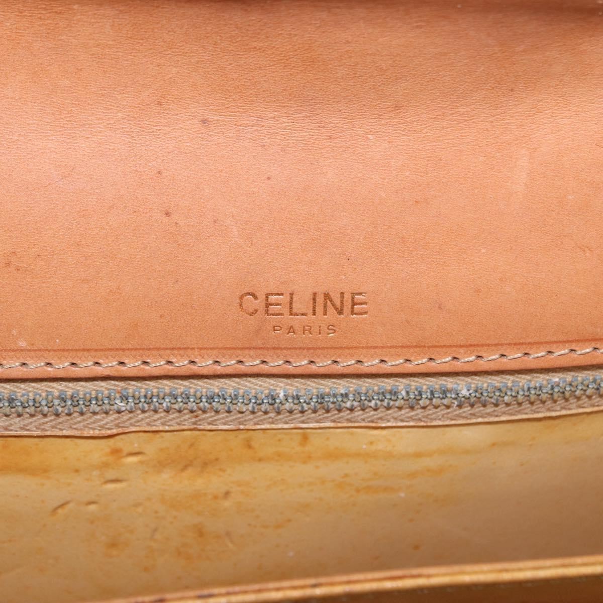 Celine Vintage Horse Carriage Macadam Shoulder Bag Canvas, BROWN, PVC, Shoulder bag