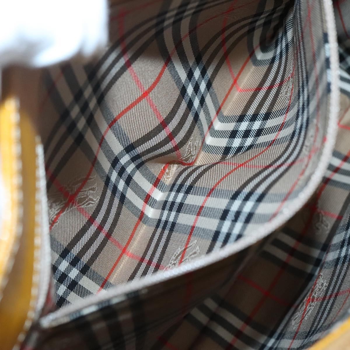 Burberry Vintage Handbag Leather, YELLOW, LEATHER, Handbag