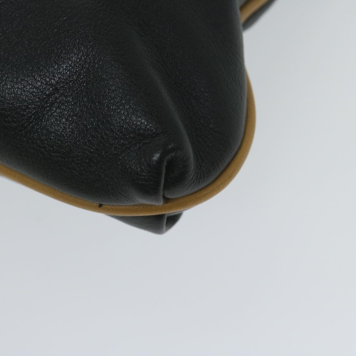 Celine Logo Triomphe Pouch Leather, BLACK, LEATHER, Clutche & pouche