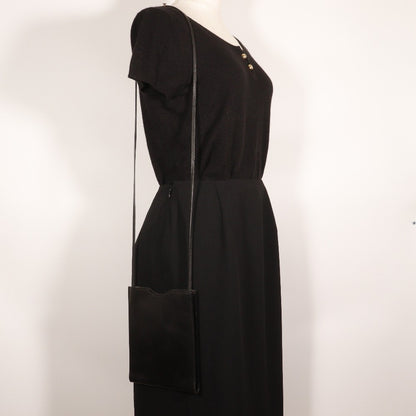 Hermes Onimaitou Handbag Leather, BLACK, LEATHER, Shoulder bag