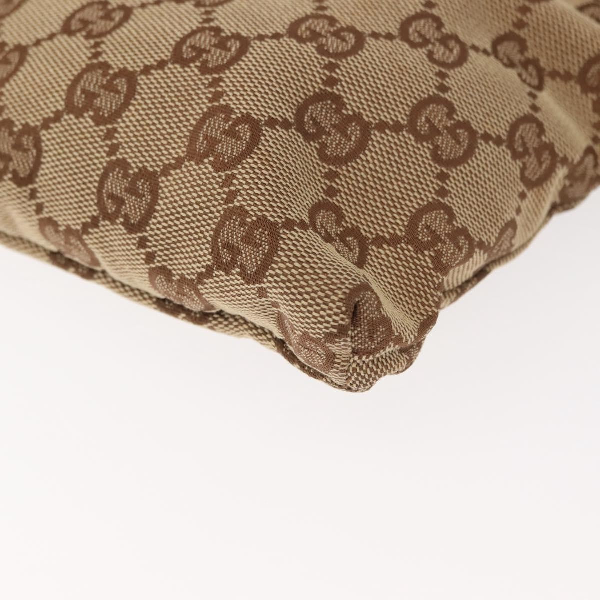 Gucci Vintage Double Belt Bag GG Canvas with Leather, BEIGE, CANVAS, Shoulder bag