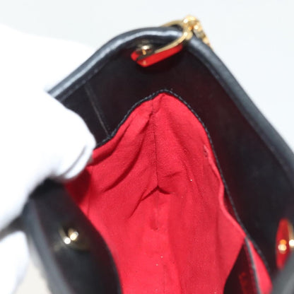 Salvatore Ferragamo Gancini Chain Shoulder bag Suede, BLACK, SUEDE, Shoulder bag