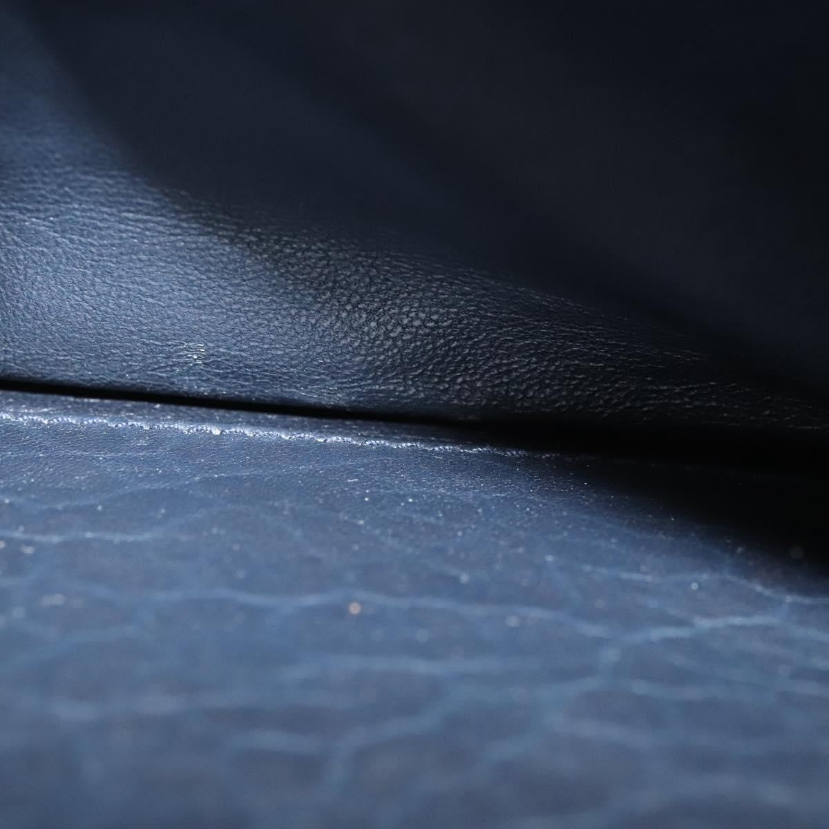 Celine C Sulky Shoulder bag Canvas and Leather, NAVY, CANVAS, Shoulder bag