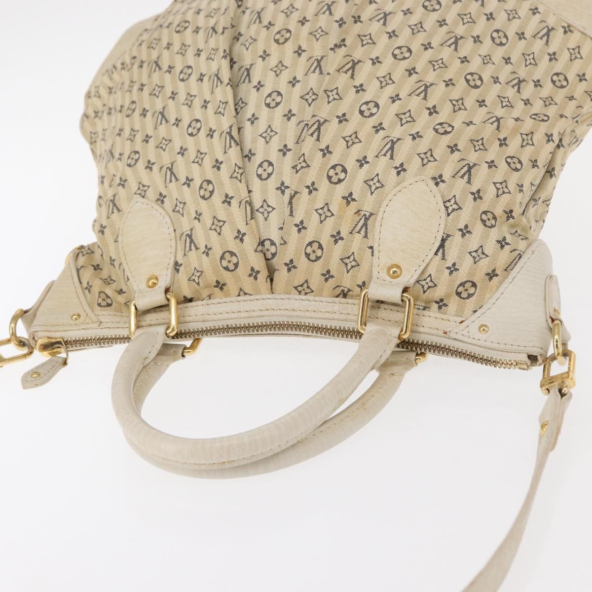 Louis Vuitton Marina Handbag Mini Lin Croisette, BEIGE, CANVAS, Handbag