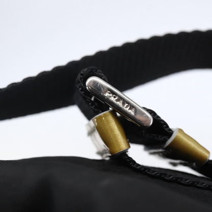 Prada Duet Drawstring Bucket Bag Tessuto, BLACK, NYLON, Handbag