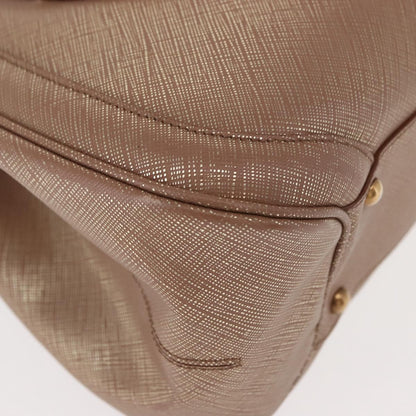 Salvatore Ferragamo Flap Satchel Saffiano Leather, GOLD, LEATHER, Handbag