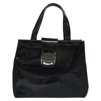 Salvatore Ferragamo Vara Tote Patent Leather, BLACK, PATENT_LEATHER, Handbag