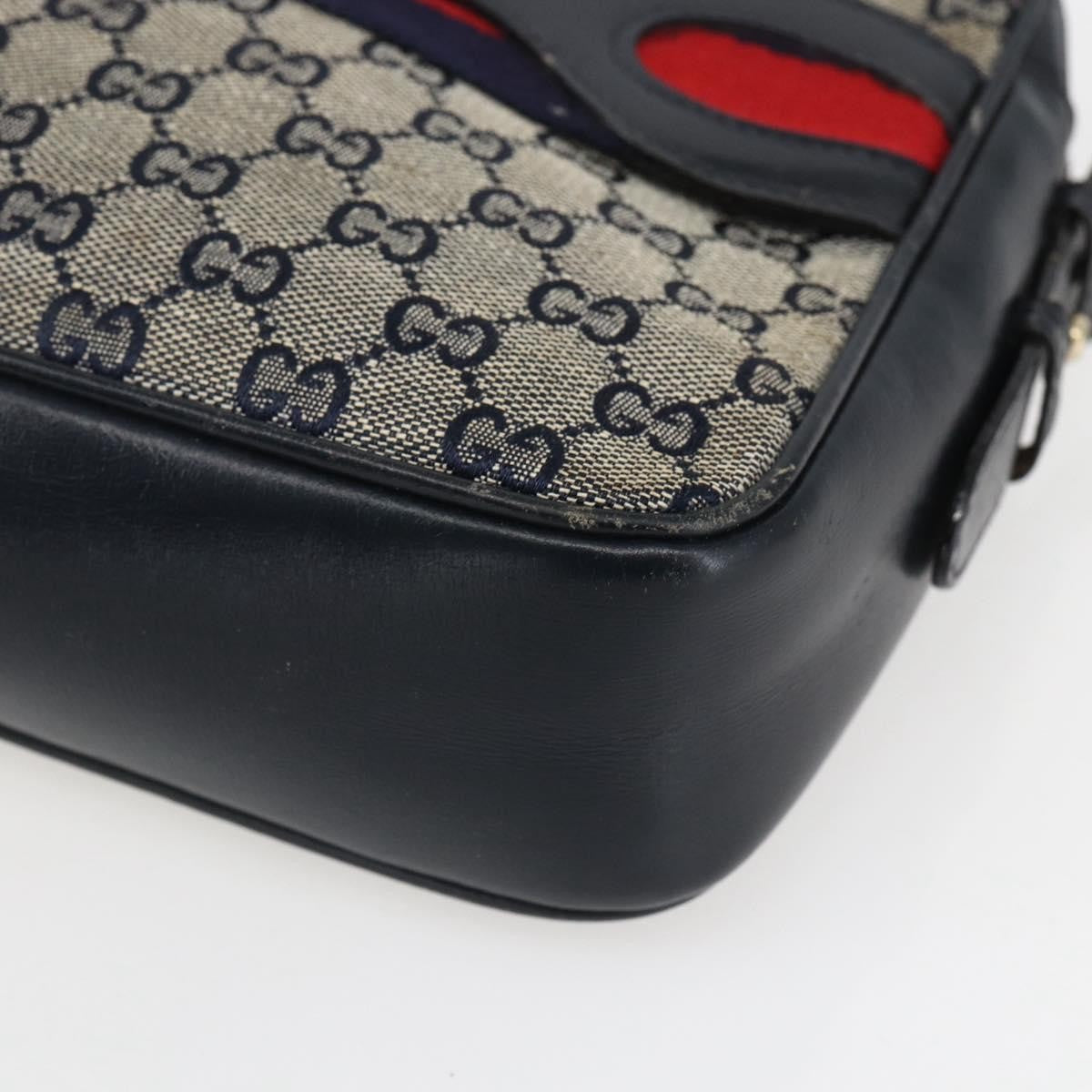 Gucci Sherry line shoulder bag Canvas, NAVY, CANVAS, Shoulder bag