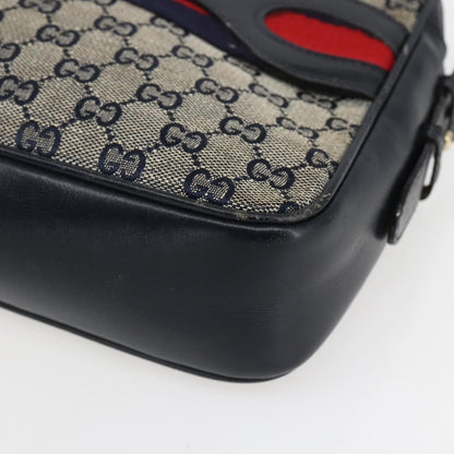 Gucci Sherry line shoulder bag Canvas, NAVY, CANVAS, Shoulder bag
