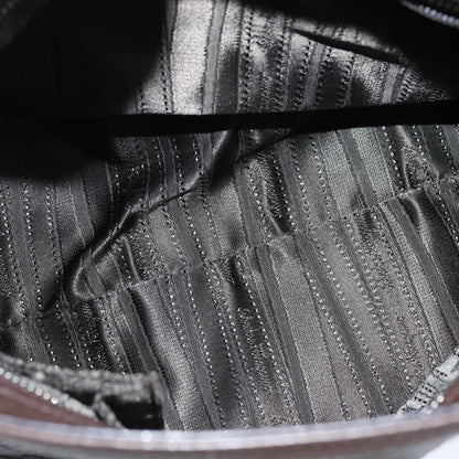 Salvatore Ferragamo Gancini handbag Leather, BROWN, LEATHER, Handbag