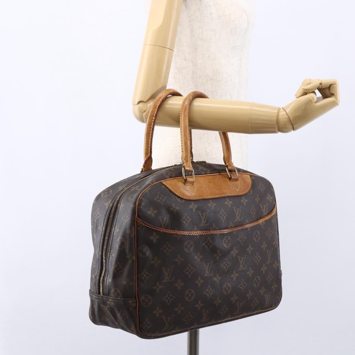 Louis Vuitton Deauville Handbag Monogram Canvas, BROWN, CANVAS, Handbag