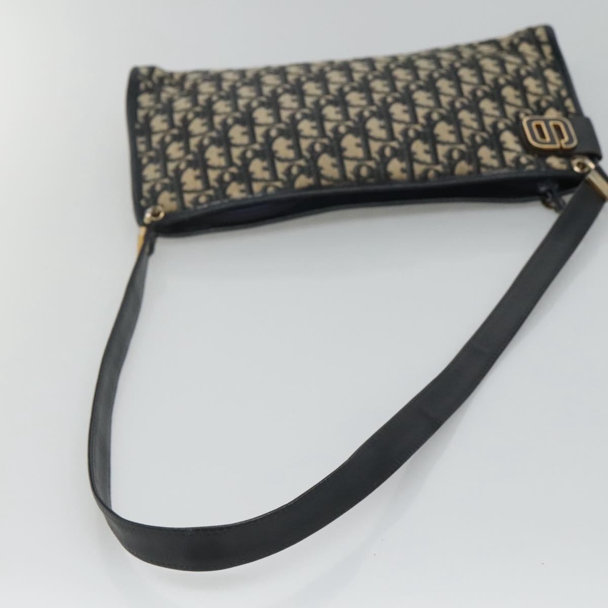 Christian Dior Vintage CD trotter Shoulder bag Canvas, NAVY, CANVAS, Shoulder bag