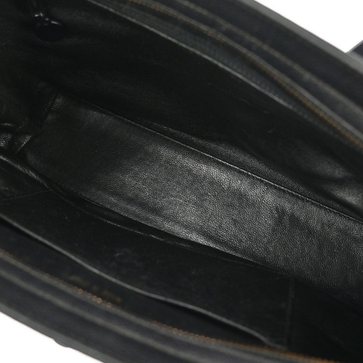 Chanel Vintage CC Lock Tote Leather, BLACK, LEATHER, Tote bag