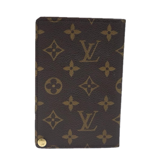 Louis Vuitton Porte Cartes Pression Card Case Monogram Canvas, BROWN, CANVAS, Card Holders