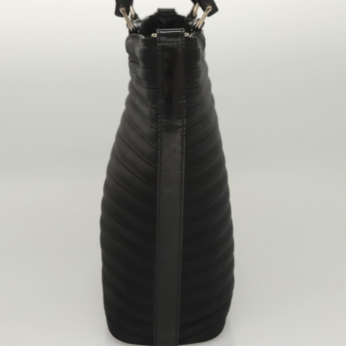 Gucci Vintage Bamboo Handle Tote Nylon, BLACK, NYLON, Tote bag