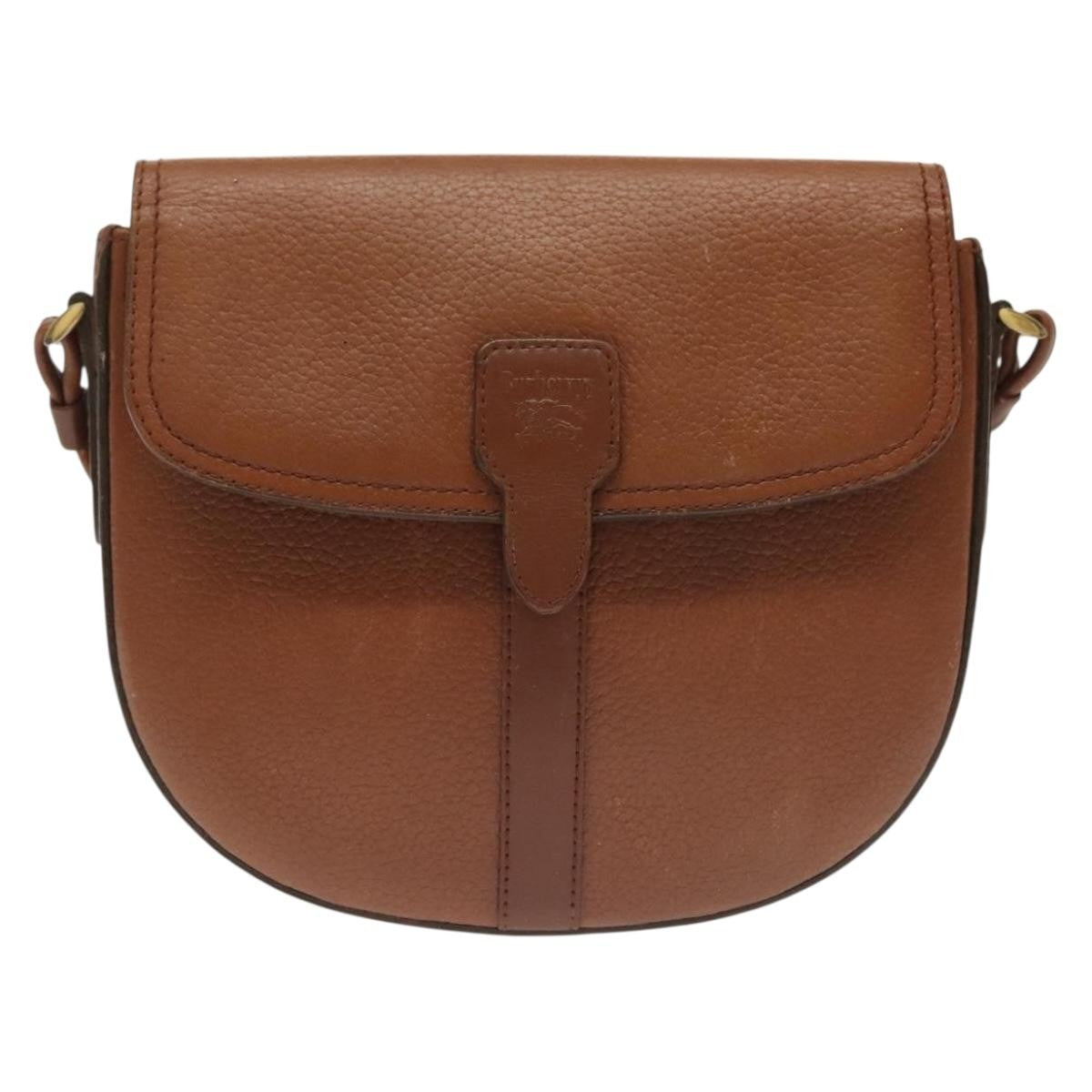 Burberry Flap Shoulder Bag Leather, BROWN, LEATHER, Shoulder bag