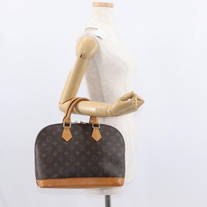 Louis Vuitton Vintage Alma Handbag Monogram Canvas, BROWN, CANVAS, Handbag