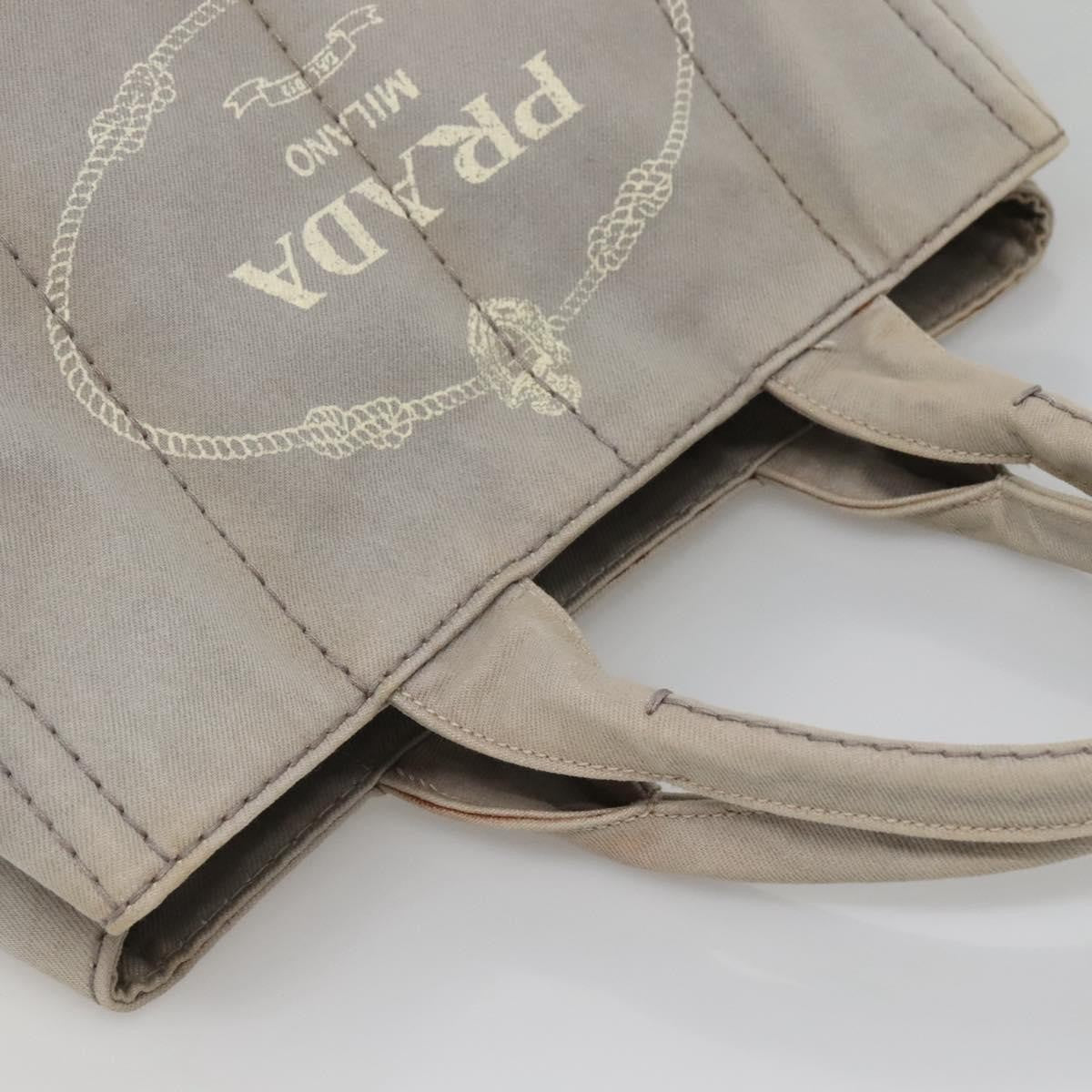 Prada Canapa Convertible Tote Canvas, GRAY, CANVAS, Tote bag