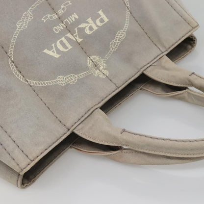 Prada Canapa Convertible Tote Canvas, GRAY, CANVAS, Tote bag