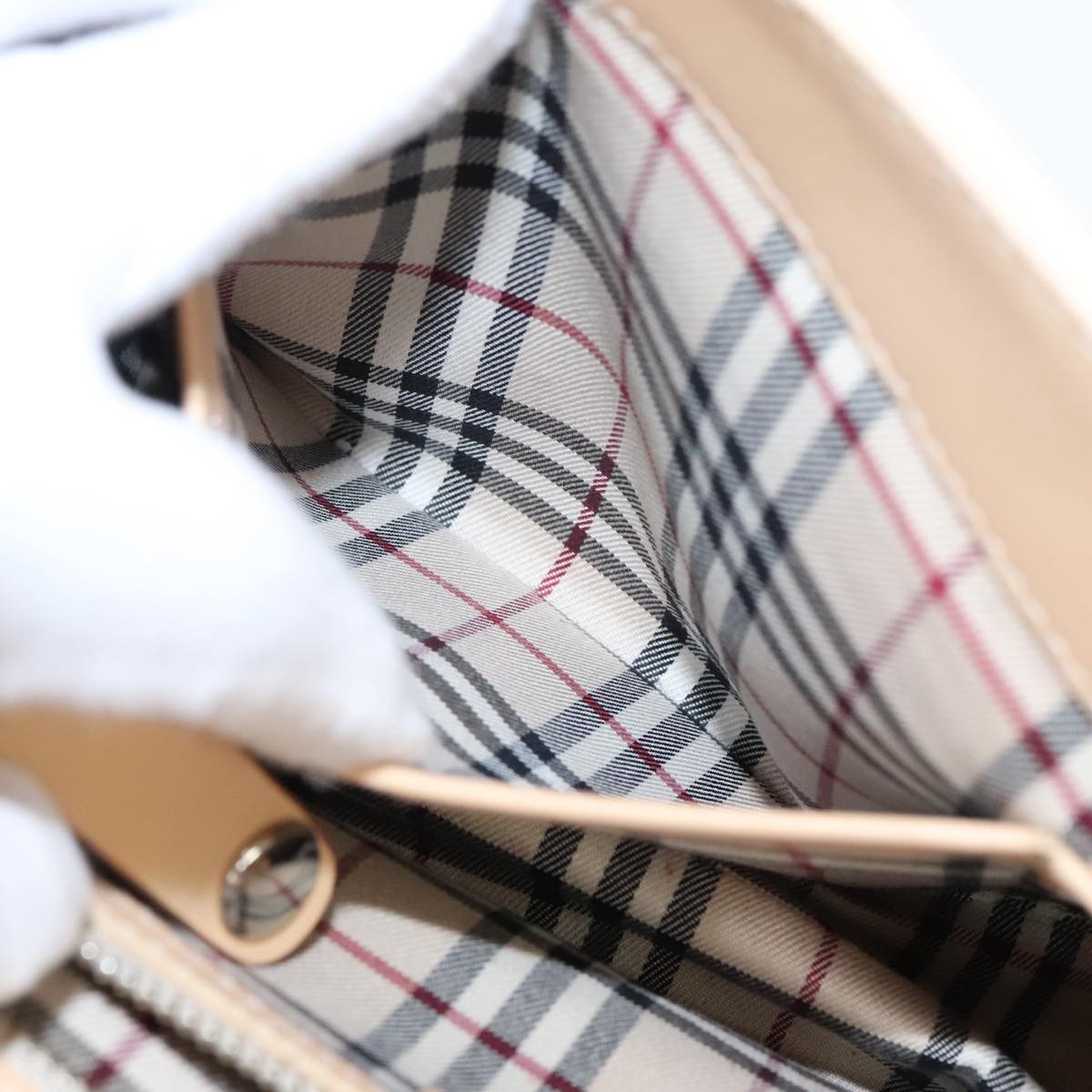 Burberry Vintage Handbag Canvas, BEIGE, CANVAS, Handbag