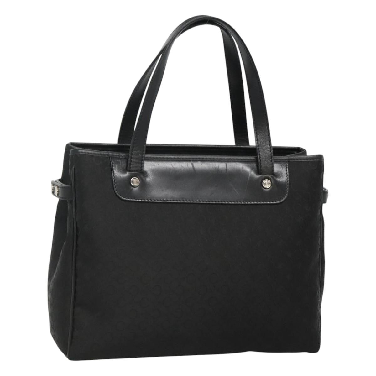 Celine Macadam Handbag Macadam with leather, BLACK, CANVAS, Handbag