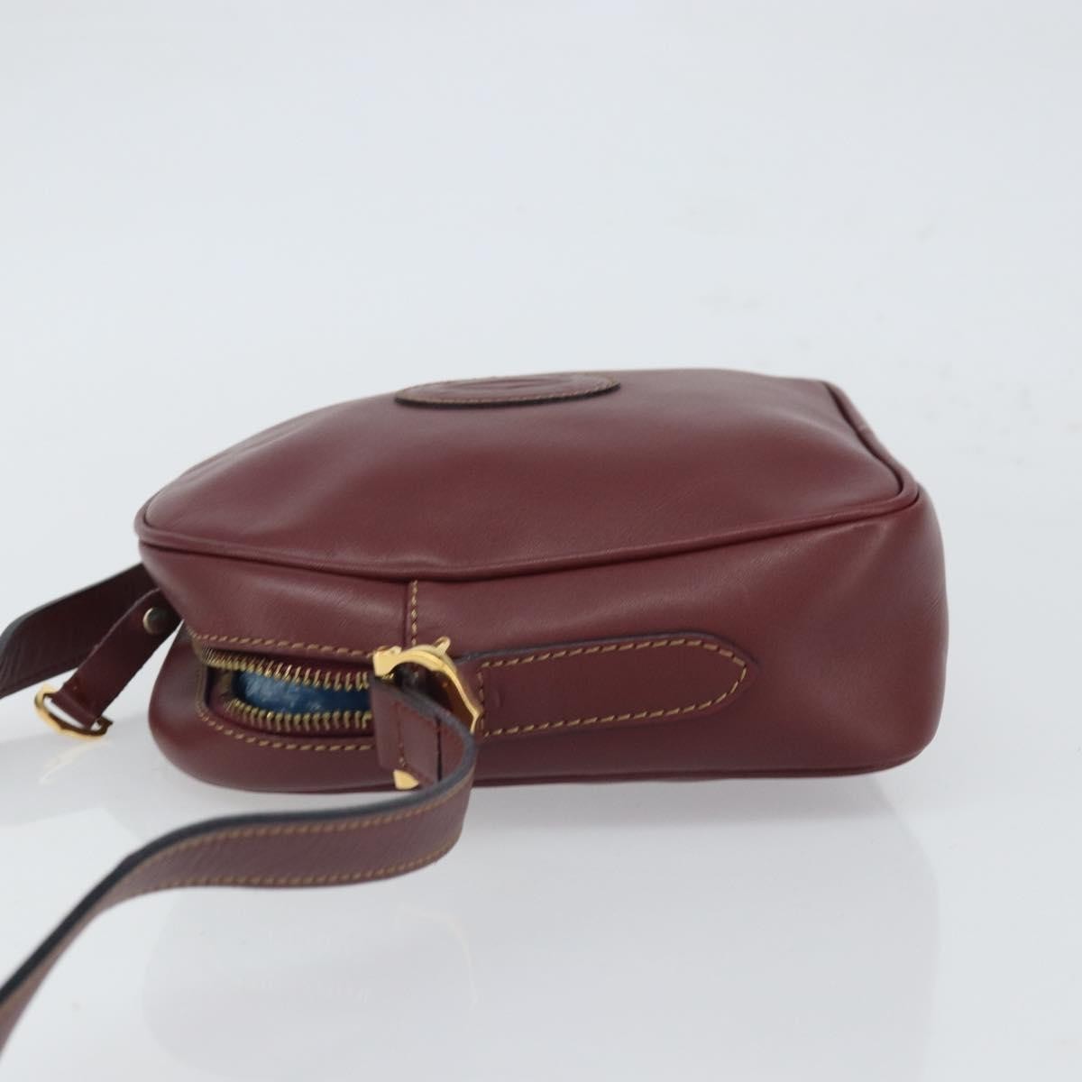 cartier Must de Cartier Shoulder Bag Leather, BURGUNDY, LEATHER, Shoulder bag