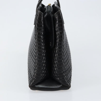 Bally Vintage Handbag Quilted Leather, BLACK, LEATHER, Handbag