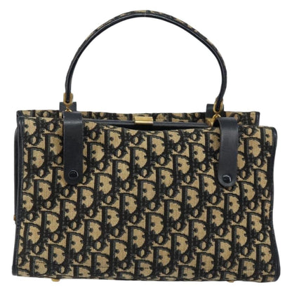 Christian Dior Vintage Trotter Handbag Canvas, NAVY, CANVAS, Handbag