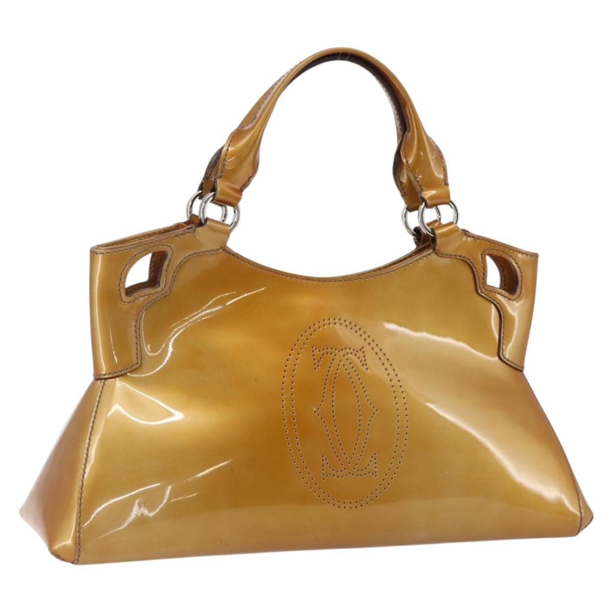 cartier Marcello Handbag Patent leather, Yellow, Patent Leather, Handbag