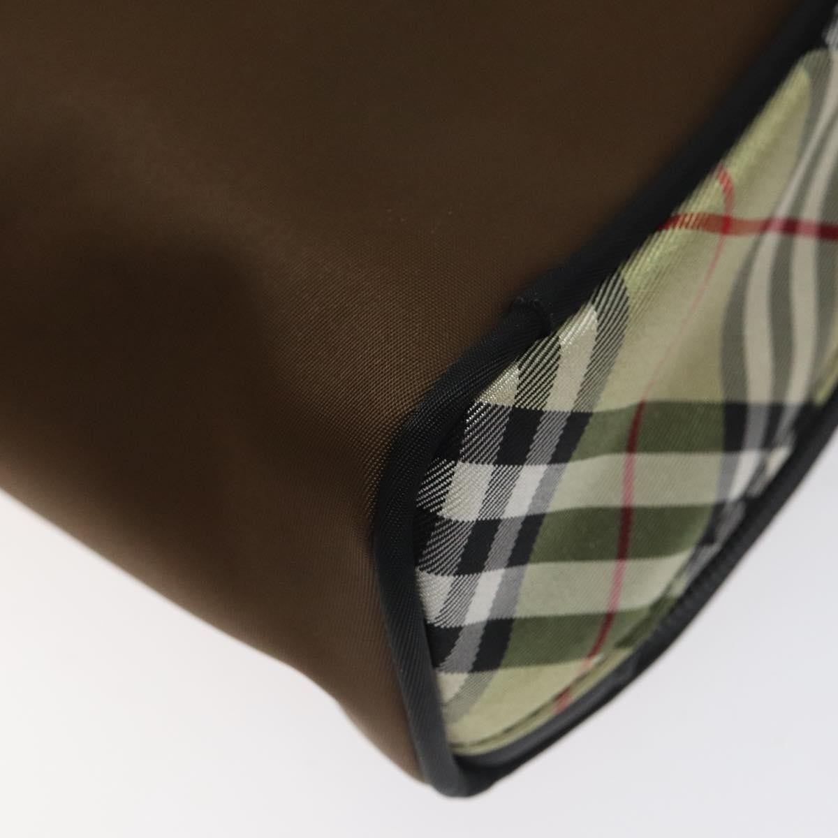 Burberry Nova Check Handbag Nylon, BROWN, NYLON, Handbag