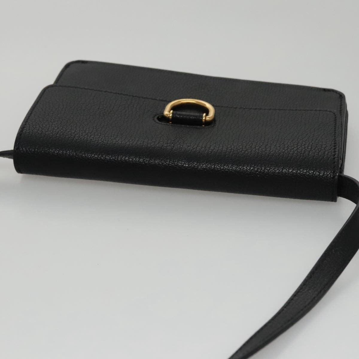 Burberry D-Ring Shoulder Bag Leather, BLACK, LEATHER, Shoulder bag