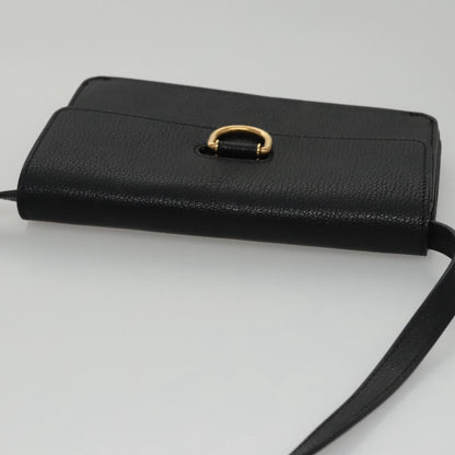 Burberry D-Ring Shoulder Bag Leather, BLACK, LEATHER, Shoulder bag