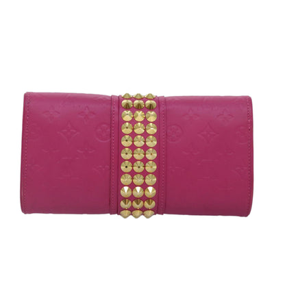 Louis Vuitton Courtney Clutch Embossed Leather, PINK, LEATHER, Clutche & pouche
