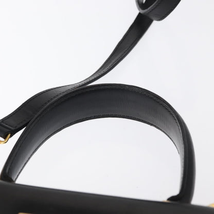 Salvatore Ferragamo Gancini Convertible Top Handle Bag Leather, BLACK, LEATHER, Handbag