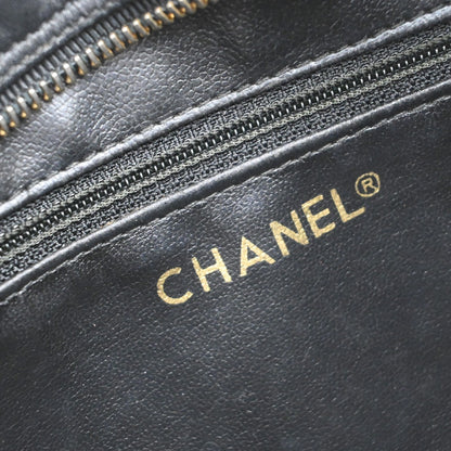 Chanel Vintage Diamond CC Camera Bag Quilted Caviar, BLACK, LEATHER, Clutche & pouche