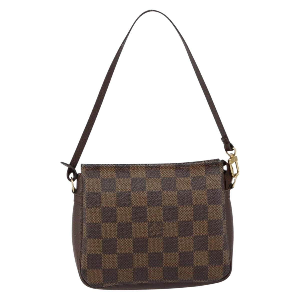 Louis Vuitton Trousse Make Up Bag Damier, BROWN, CANVAS, Clutche & pouche